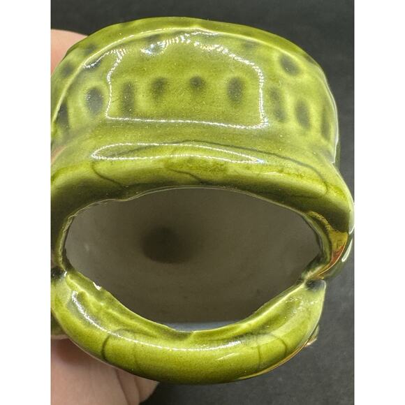 Vintage MCM ? Green Decorative Ceramic Fish App 6” Long- Very Unique - Picture 7 of 8